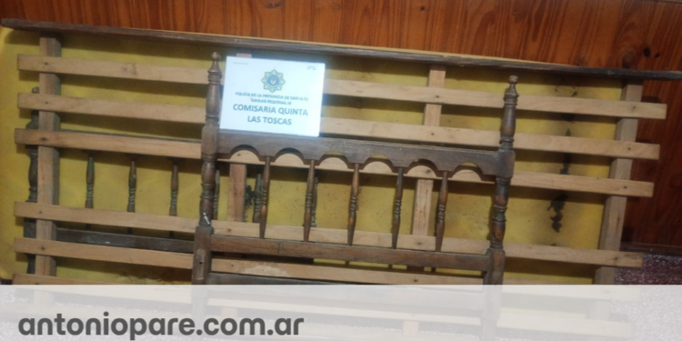 LAS TOSCAS: RECUPERARON UNA CAMA SUSTRAÍDA DE UNA VIVIENDA Y BUSCAN AL RESPONSABLE.