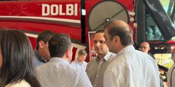 EL INTENDENTE CRISTIAN MAREGA ACOMPAÑÓ AL MINISTRO GUSTAVO PUCCINI EN UNA VISITA A DOLBI EN AVELLANEDA.