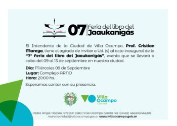 VILLA OCAMPO SE PREPARA PARA LA 7.ª FERIA DEL LIBRO DEL JAAUKANIGÁS.