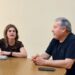 Mancini visitó la Escuela 557 y se reunió con el presidente comunal de Las Garzas .
