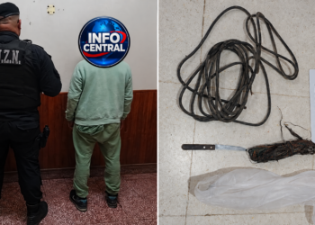 LAS TOSCAS: APREHENDIERON A UN JOVEN CON TROZOS DE CABLES Y UN CUCHILLO.