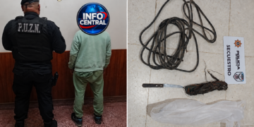 LAS TOSCAS: APREHENDIERON A UN JOVEN CON TROZOS DE CABLES Y UN CUCHILLO.