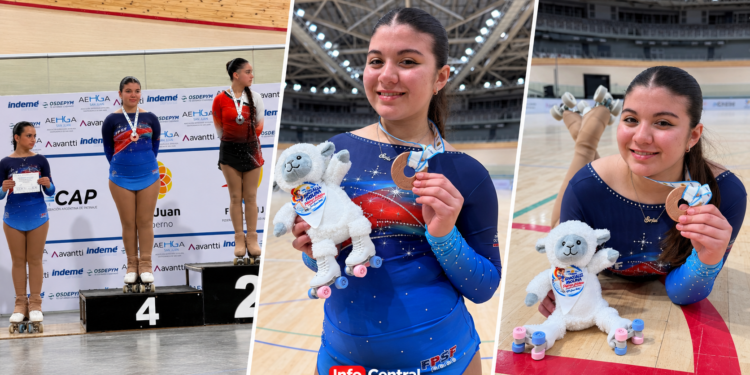 La ocampense Sofía Cabrera logró el cuarto puesto en el Campeonato Nacional de patín, en San Juan.