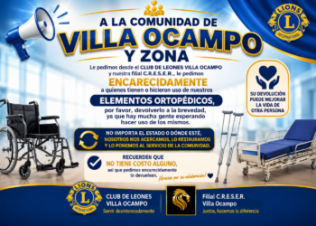 VILLA OCAMPO: EL CLUB DE LEONES Y SU FILIAL C.R.E.S.E.R. SOLICITAN LA DEVOLUCIÓN DE ELEMENTOS ORTOPÉDICOS.
