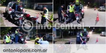 FLORENCIA: SECUESTRARON CUATRO MOTOCICLETAS DURANTE UN OPERATIVO DE CONTROL VEHICULAR.