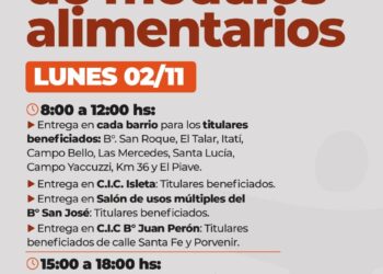 VILLA OCAMPO : ENTREGA DE MÓDULOS ALIMENTARIOS DEL PROGRAMA SANTA FE NUTRE.